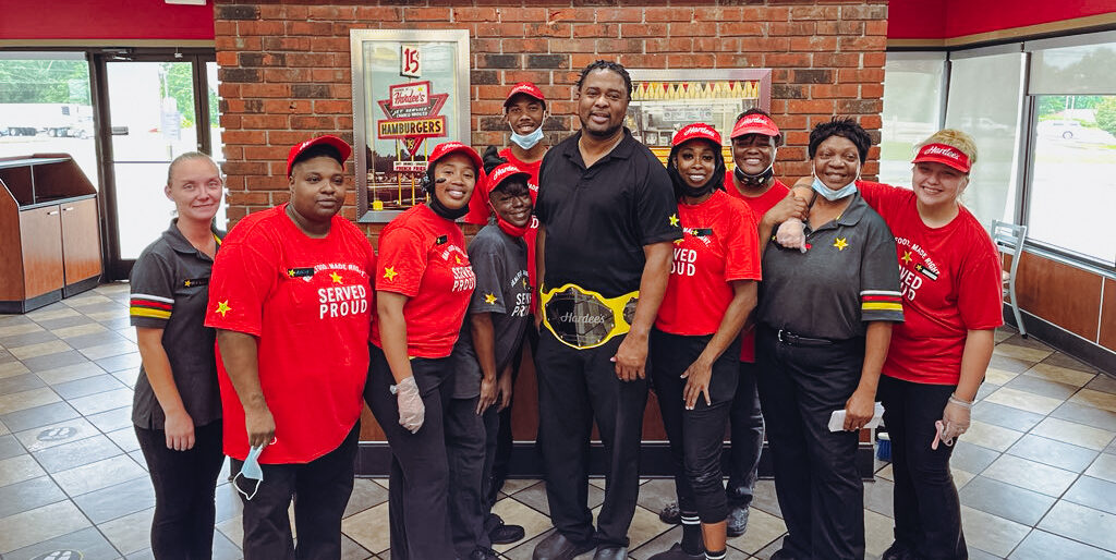 Jobs at Hardee's. Hardee's employees pose as store of the month title belt winners!